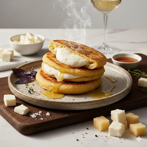 Arepa de Yuca con Queso de Búfala