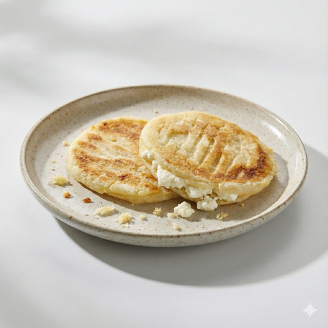 Arepas de yuca con queso de búfala (100g)