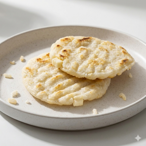 Arepas de Arroz con Cuajada