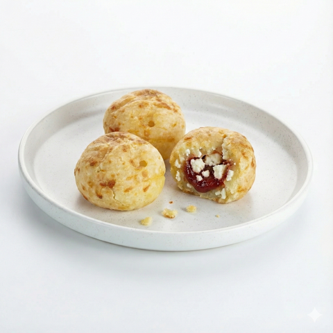 Bolitas de Yuca: Queso de Búfala y Bocadillo