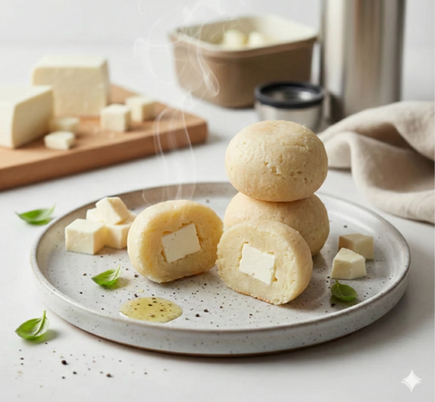 Bolitas de Yuca rellenas de Queso de Búfala