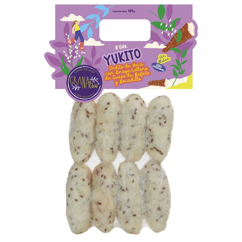 Yukitos: Deditos de Yuca con Linaza (Búfala y Bocadillo)