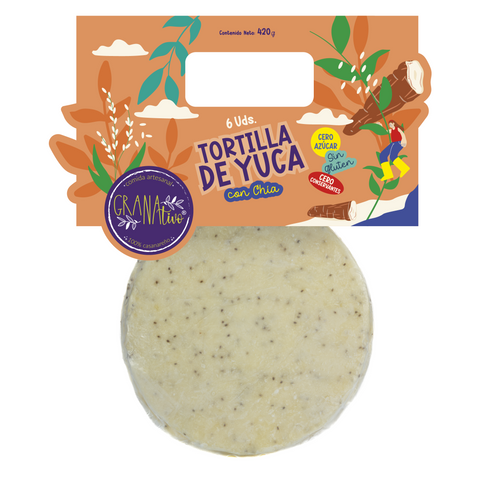 Tortillas de Yuca con Chía (Delgadas)
