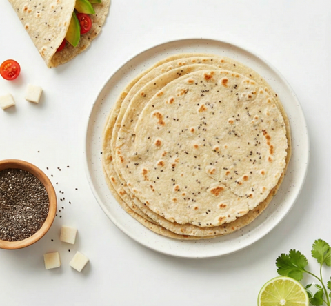 Tortillas de Yuca con Chía (Delgadas)